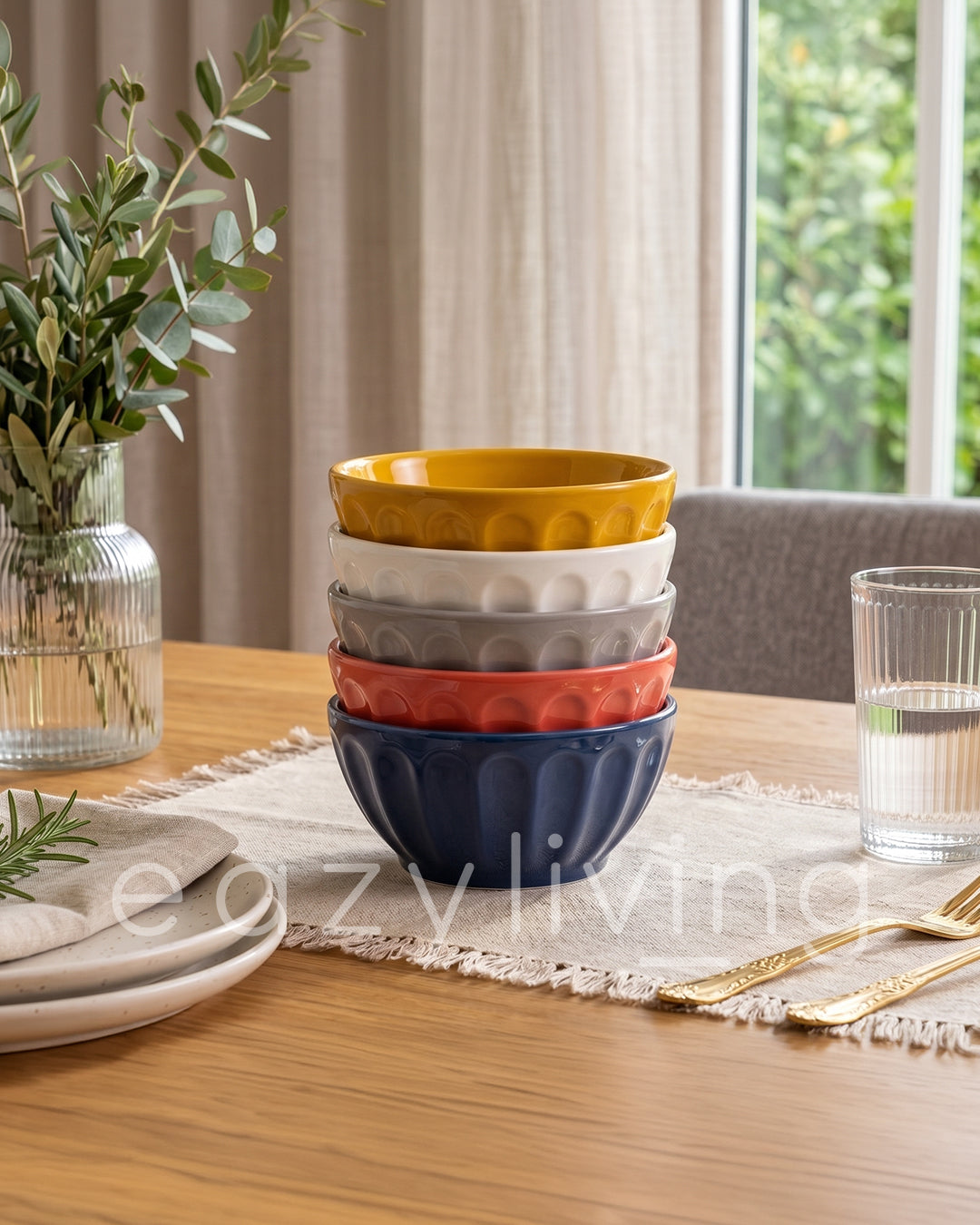 Danny Home Solids Soup Bowl 5-piece soup bowl set