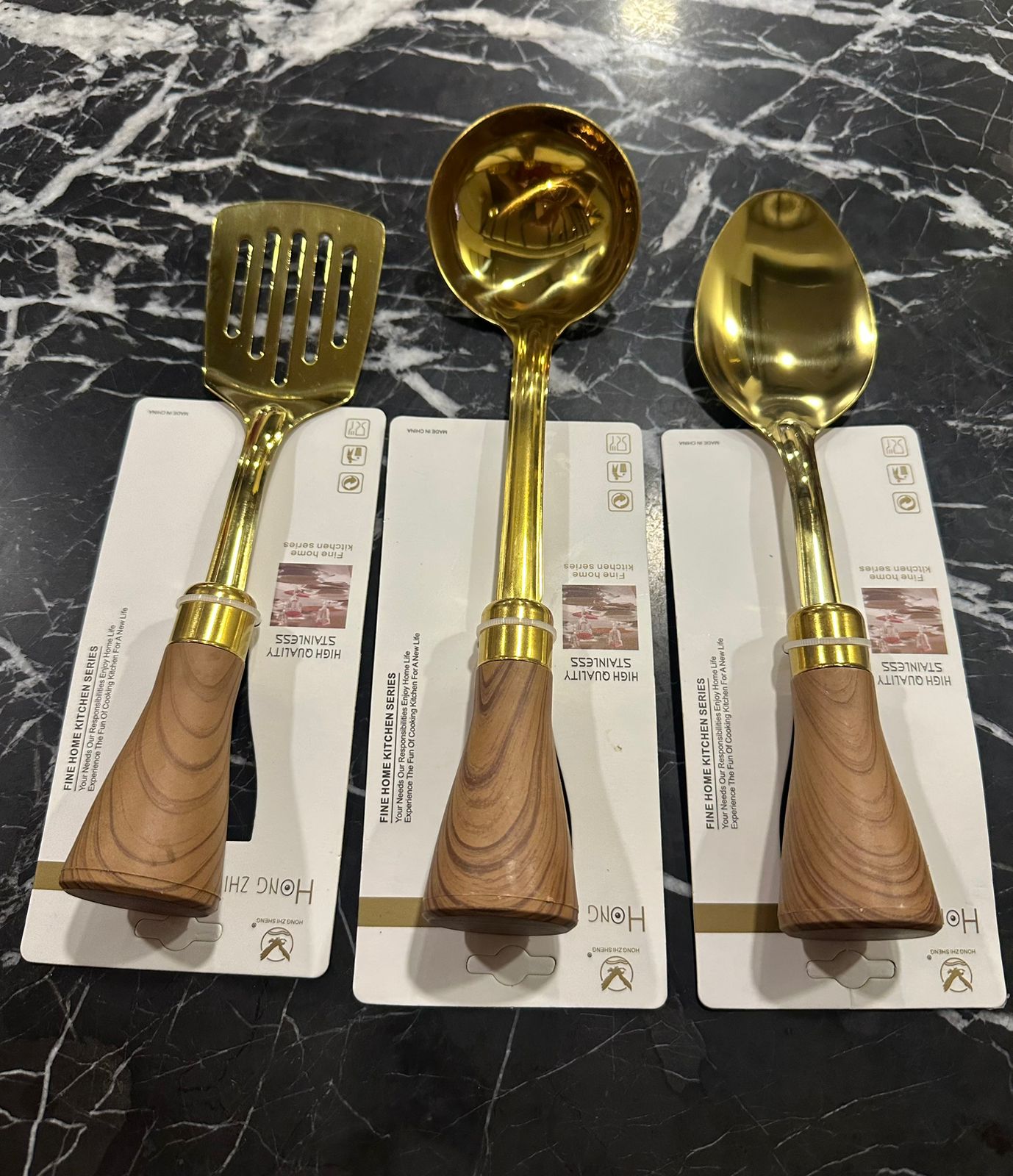 Golden Stainless Steel Kitchen Utensils