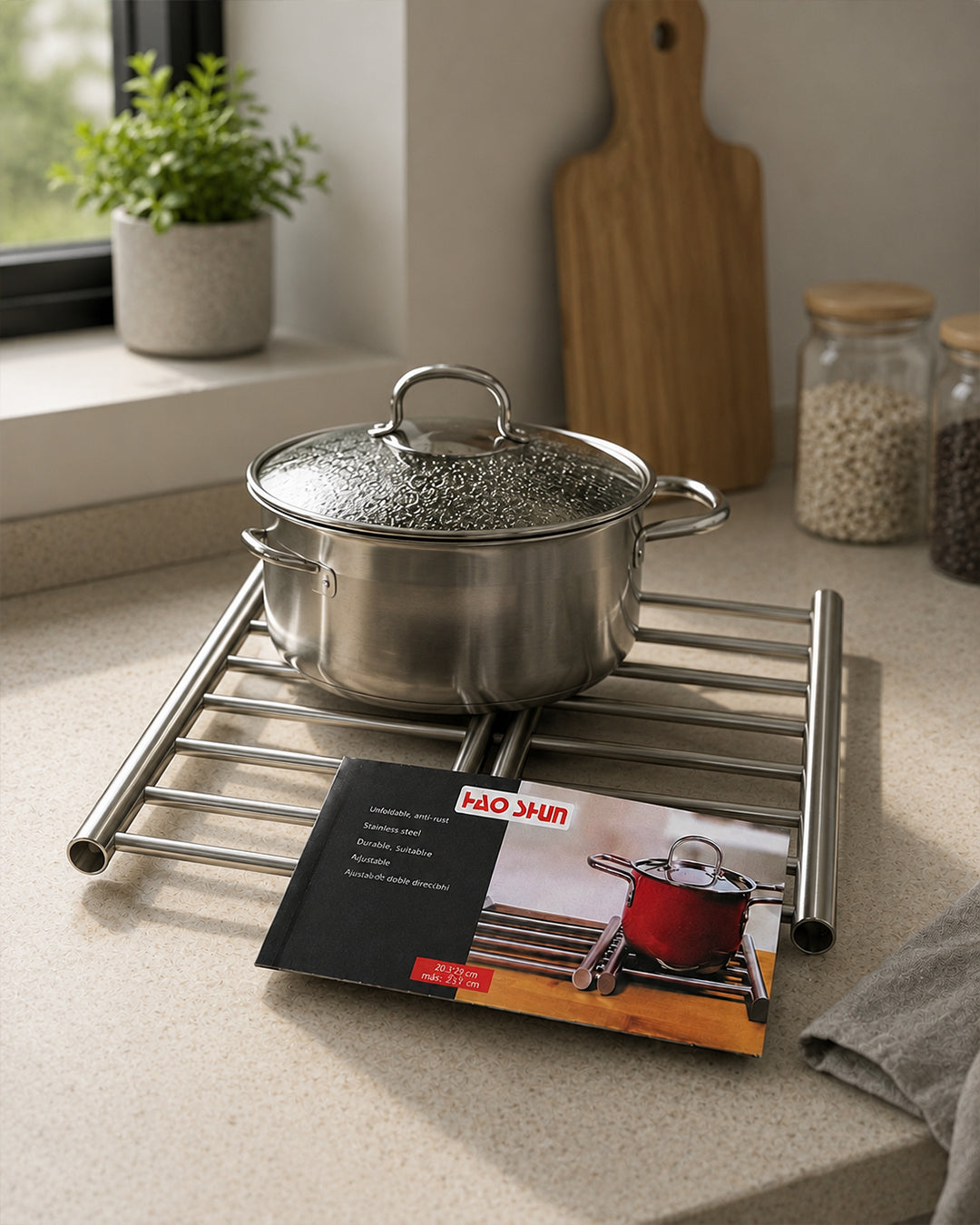 Adjustable Pot Stand Foldable Heat Resistant for Pots&Pans