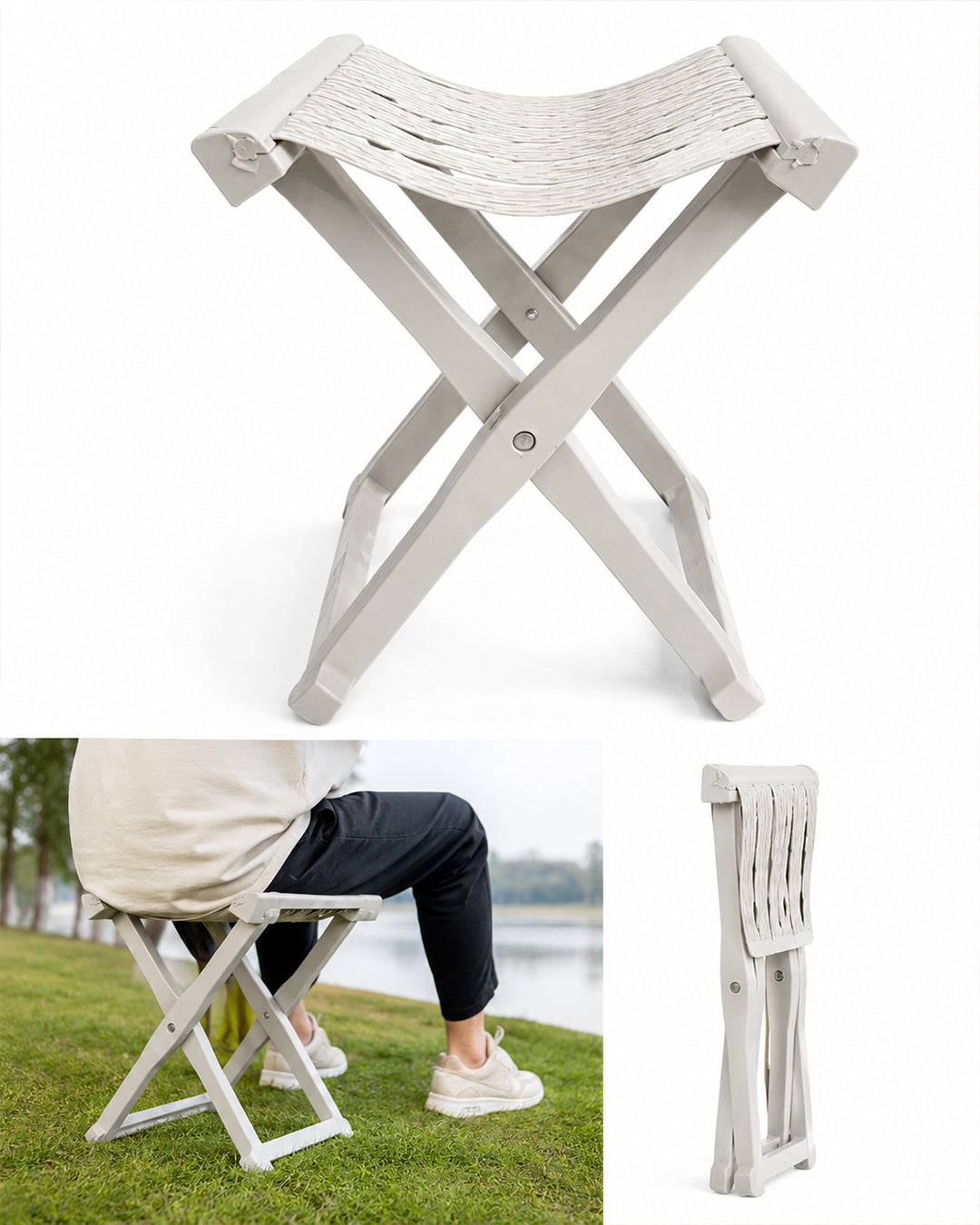 Portable Folding Picnic Chair (120kg Capacity) – Lightweight Outdoor Camping Chair
