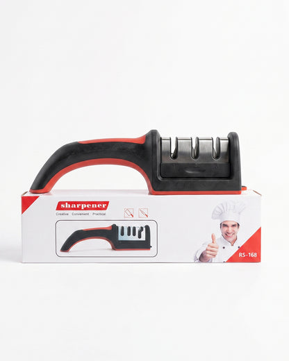 3-Stage Knife Sharpener – Manual Kitchen Knife Sharpening Tool