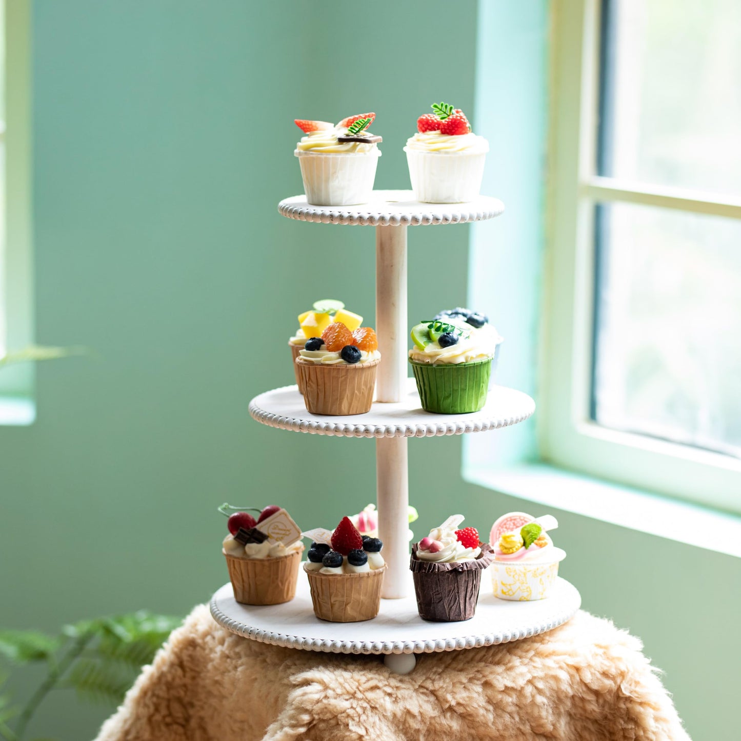 3-Tier Cupcake Display Stand – Elegant Dessert & Cake Serving Stand
