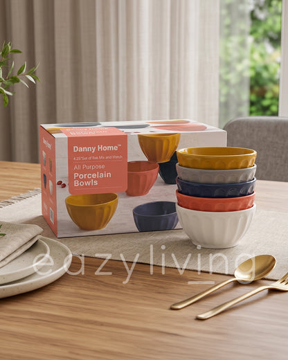 Danny Home Solids Soup Bowl  5-piece soup bowl set
