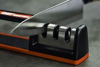 3-Stage Knife Sharpener – Manual Kitchen Knife Sharpening Tool