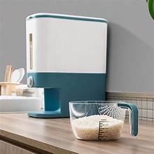Rice Dispenser – Airtight Grain Storage Container with Measuring Cup
