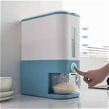 Rice Dispenser – Airtight Grain Storage Container with Measuring Cup
