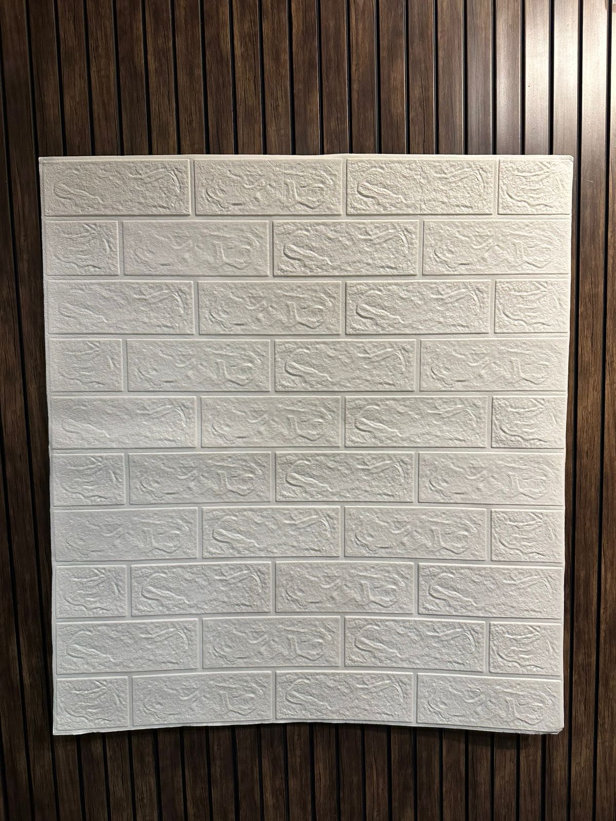 3D Self-Adhesive Brick Wall Panels – White