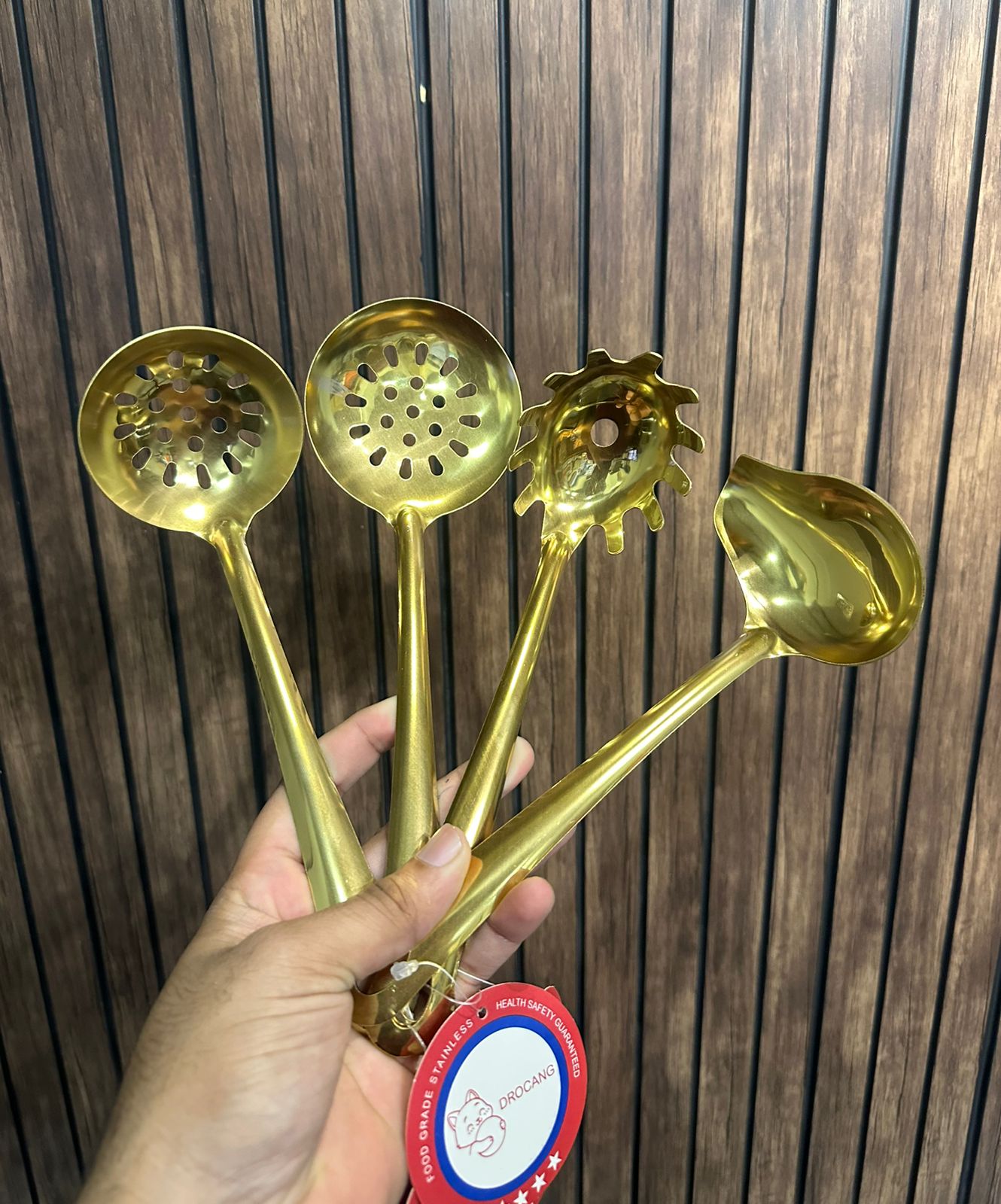 Golden Stainless Steel Kitchen Utensil Set