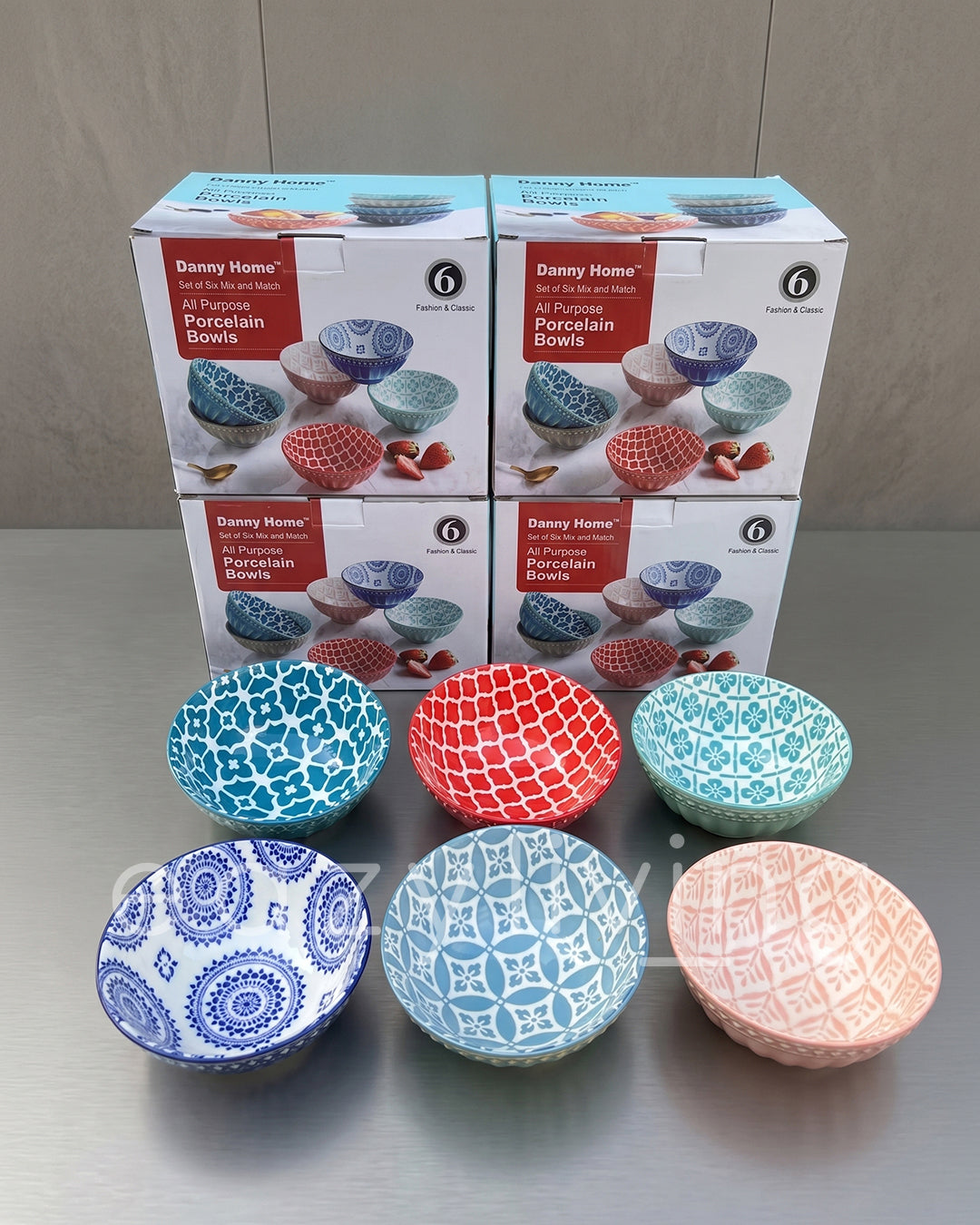 Danny Home Bohemian Desert Bowls 6Pcs 6Inch