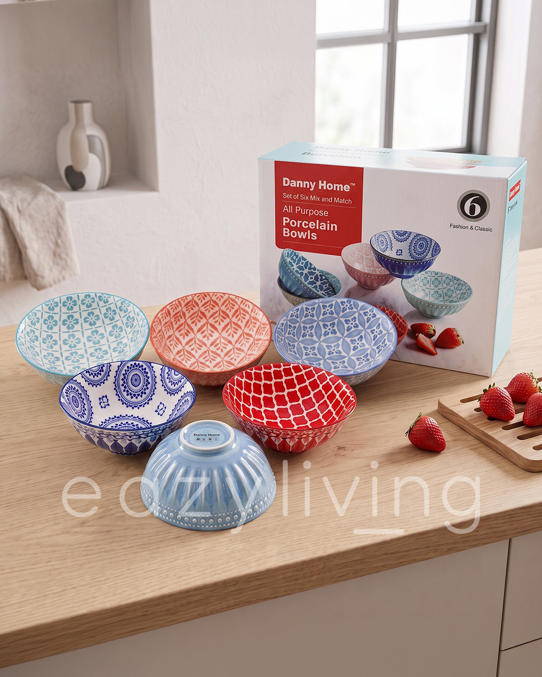 Danny Home Bohemian Desert Bowls 6Pcs 6Inch