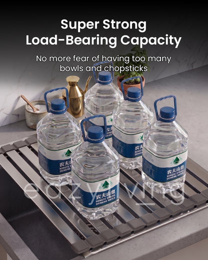 Multi-Functional Kitchen Sink Drain & Drying Roll-Up Rack