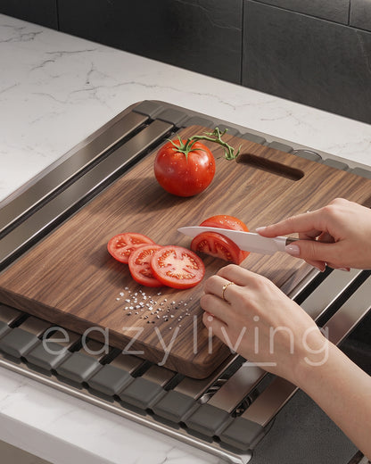 Multi-Functional Kitchen Sink Drain & Drying Roll-Up Rack